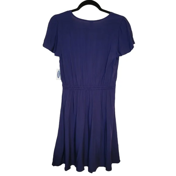 NWT Old Navy Waist Defined V Neck Flutter Sleeve Dress, Size Small - Picture 5 of 7